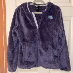 Fuzzy North Face Zip Jacket